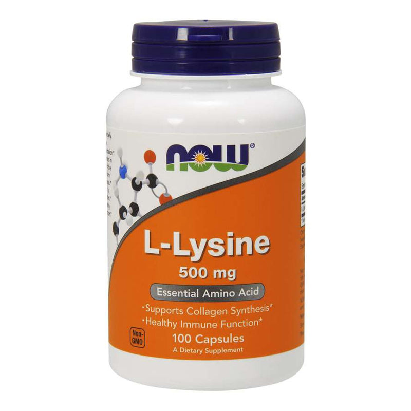 Now Foods L-Lysine 500mg-100Serv.-100Caps