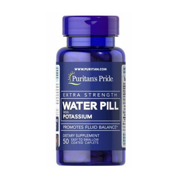 Puritan's Pride Water Pill With Potassium-50Serv.-50Coated Caplets