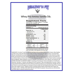 Healthy N' Fit 100% Whey Pro-Amino V2.0-40Serv.-2270G-Vanilla Ice Cream