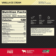 Optimum Nutrition Whey Gold Standard-73Serv.-2.27KG-Vanilla Ice Cream